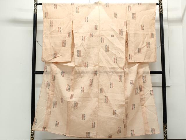 平和屋着物*夏物 本場小千谷ちぢみ 抽象紋様 麻 逸品 CABJ0923th