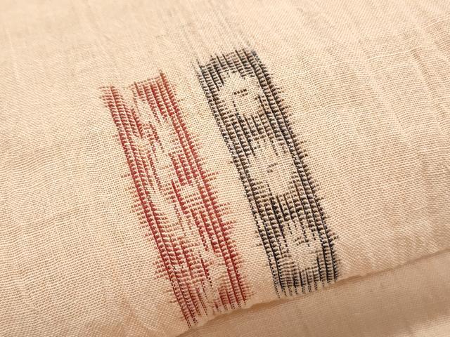 平和屋着物*夏物 本場小千谷ちぢみ 抽象紋様 麻 逸品 CABJ0923th