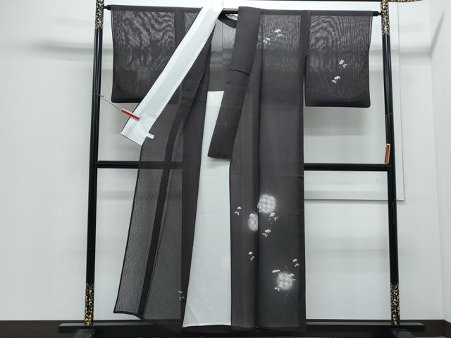 平和屋着物*夏物 訪問着 紗 蛍暈し 市松草花文 正絹 逸品 CABJ0929th