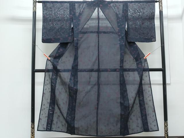 平和屋着物*夏物 小紋 風通紗 草花文 正絹 逸品 CABJ0933th
