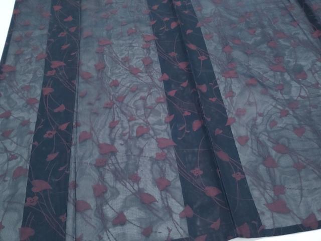 平和屋着物*夏物 小紋 風通紗 草花文 正絹 逸品 CABJ0933th