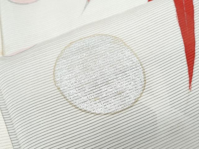 平和屋着物*夏物 訪問着 絽 吉祥草葉文 銀彩 正絹 逸品 CABJ0934th