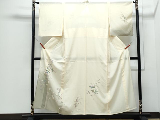 平和屋着物*夏物 訪問着 絽 草花文 暈し染め 正絹 逸品 CABJ0935th