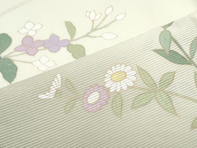 平和屋着物*夏物 訪問着 絽 草花文 暈し染め 正絹 逸品 CABJ0935th