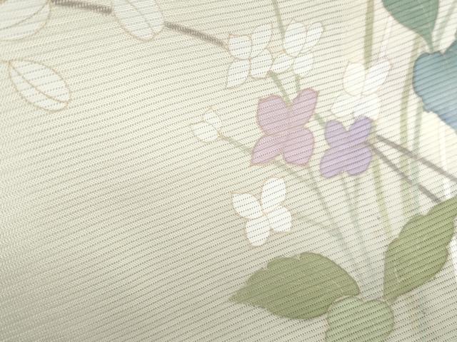 平和屋着物*夏物 訪問着 絽 草花文 暈し染め 正絹 逸品 CABJ0935th