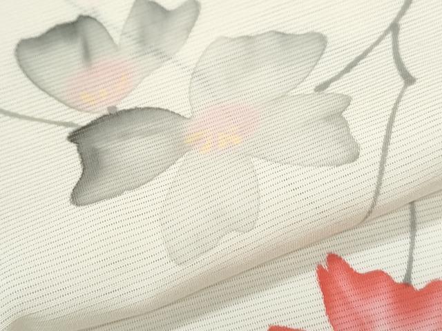 平和屋着物*夏物 小紋 手描き 絽 枝花文 正絹 逸品 CABJ0936th