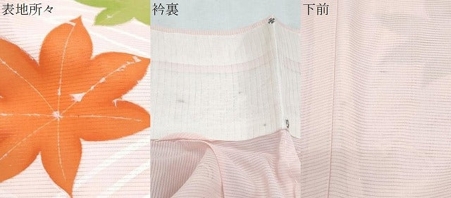平和屋着物*夏物 訪問着 絽 流水楓文 銀彩 正絹 逸品 CABJ0945th