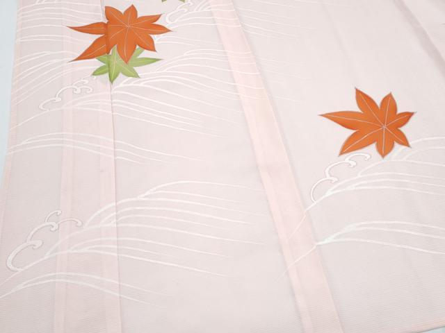 平和屋着物*夏物 訪問着 絽 流水楓文 銀彩 正絹 逸品 CABJ0945th