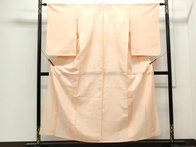 平和屋着物*夏物 色無地 絽 草花紋紗 宍色 正絹 逸品 CABJ0950th