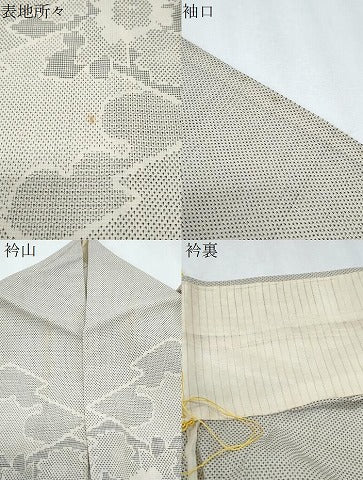 平和屋着物*夏物 本場大島紬 夏大島 白大島 150亀甲 草花文 正絹 逸品 CABJ0952th