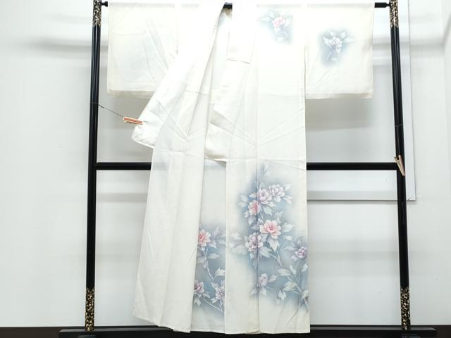 平和屋着物*夏物 訪問着 絽 草花文 暈し染め 正絹 逸品 CABJ0960th