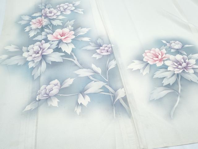 平和屋着物*夏物 訪問着 絽 草花文 暈し染め 正絹 逸品 CABJ0960th