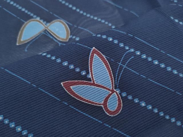 平和屋着物*夏物 小紋 絽 舞蝶文 正絹 逸品 CABJ0967th