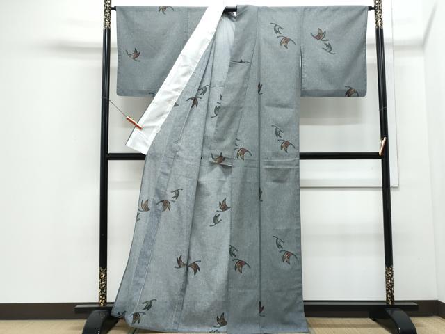 平和屋着物*夏物 小紋 紗 飛鳥文 洗える着物 CABJ0977th