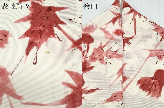 平和屋着物*夏物 小紋 絽 草花文 正絹 逸品 CABJ0981th