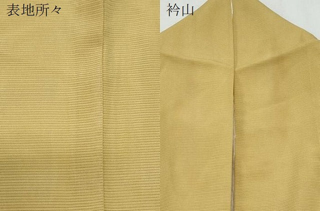 平和屋着物*夏物 色無地 絽 芥子色 正絹 逸品 CABJ0987th