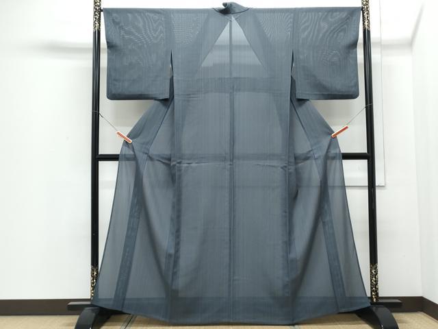 平和屋着物*夏物 小紋 絽 縞 正絹 逸品 CABJ0993th
