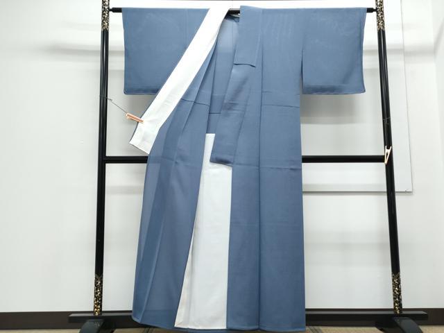 平和屋着物*本加賀友禅作家 成竹登茂男 夏物 色無地 絽縮緬 群青色 正絹 逸品 CABJ1014th