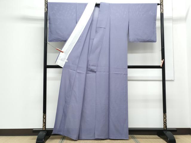 平和屋着物*夏物 色無地 絽 紫苑色 正絹 逸品 CABJ1021th