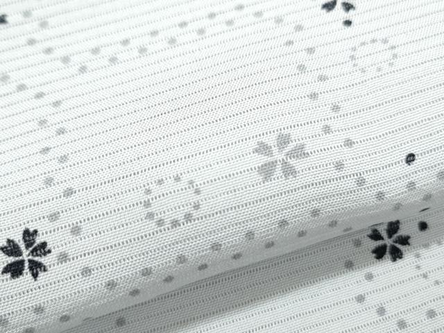 平和屋着物*夏物 小紋 絽 市松舞花文 正絹 逸品 CABJ1030th