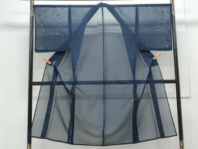 平和屋着物*夏物 男性 色無地 紗 濃藍色 正絹 逸品 未使用 CABJ1034th