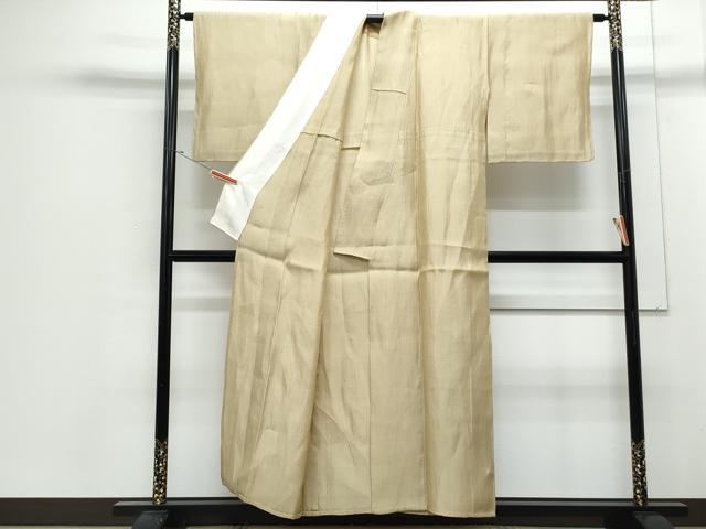 平和屋着物*夏物 紗紬 色無地 枯色 正絹 逸品 CABJ1039th