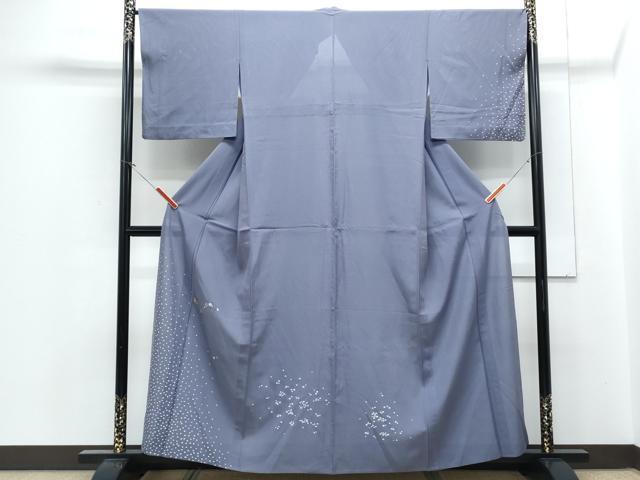 平和屋着物*夏物 訪問着 絽 刺繍 草花文 金銀彩 正絹 逸品 CABJ1041th