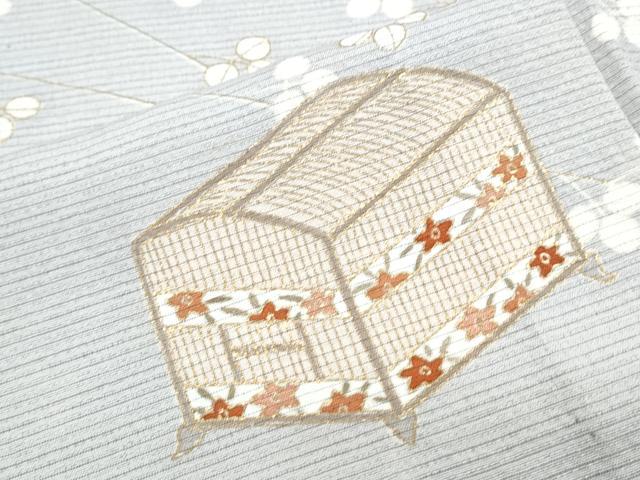平和屋着物*夏物 銀座きしや 訪問着 絽縮緬 文箱花文 金彩 正絹 逸品 CABJ1071th