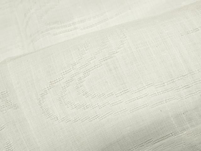 平和屋着物*夏物 長襦袢 流水花紋紗 象牙色 麻 逸品 CABJ1072th