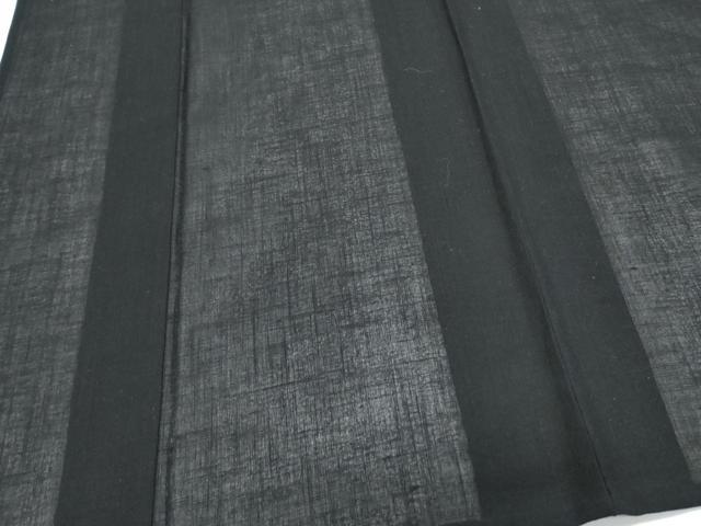 平和屋着物*夏物 紗紬 暗黒色 正絹 逸品 CABJ1073th