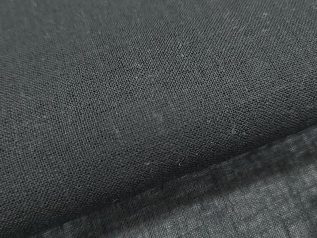 平和屋着物*夏物 紗紬 暗黒色 正絹 逸品 CABJ1073th
