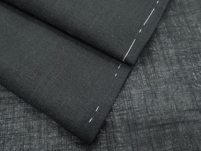 平和屋着物*夏物 紗紬 暗黒色 正絹 逸品 CABJ1073th
