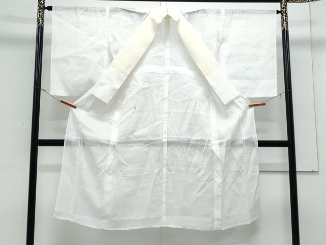平和屋着物*夏物 長襦袢 流水花紋紗 象牙色 麻 逸品 CABJ1076th
