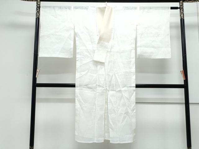 平和屋着物*夏物 長襦袢 流水花紋紗 象牙色 麻 逸品 CABJ1076th