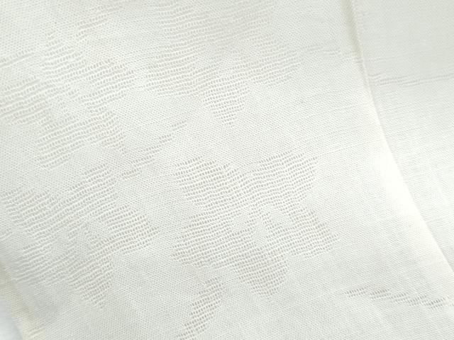 平和屋着物*夏物 長襦袢 草花紋紗 象牙色 麻 逸品 CABJ1078th