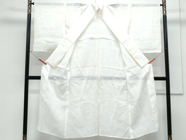 平和屋着物*夏物 長襦袢 草花紋紗 象牙色 麻 逸品 CABJ1082th