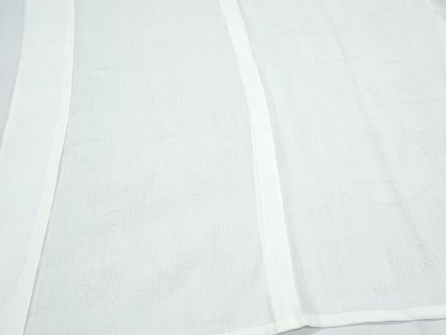 平和屋着物*夏物 長襦袢 草花紋紗 象牙色 麻 逸品 CABJ1082th