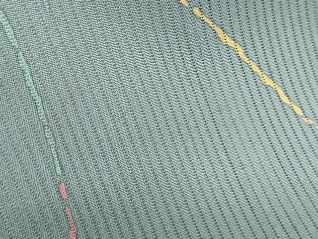 平和屋着物*夏物 小紋 縦絽 舞蝶文 正絹 逸品 CABJ1087th