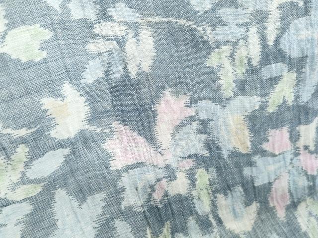 平和屋着物*夏物 本場小千谷ちぢみ 草花文 麻 逸品 CABJ1088th