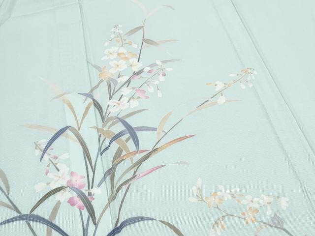 平和屋着物*夏物 本加賀友禅作家 南克治 訪問着 絽 草花文 正絹 逸品 CABJ1090th