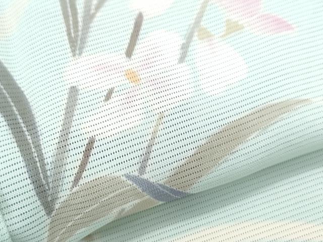 平和屋着物*夏物 本加賀友禅作家 南克治 訪問着 絽 草花文 正絹 逸品 CABJ1090th