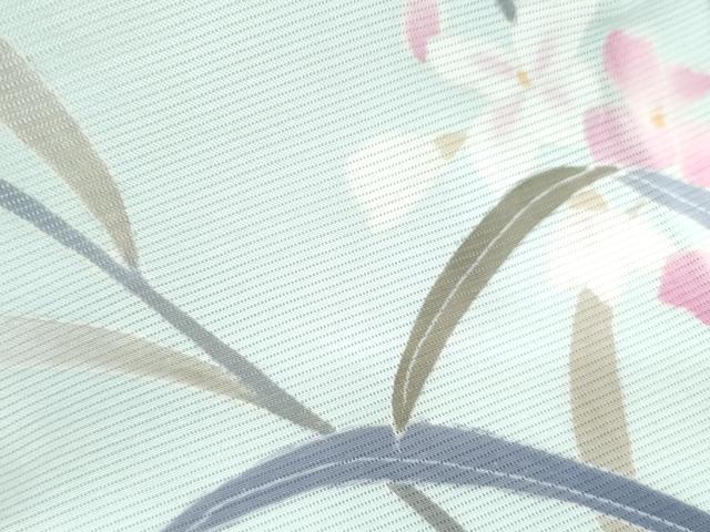 平和屋着物*夏物 本加賀友禅作家 南克治 訪問着 絽 草花文 正絹 逸品 CABJ1090th
