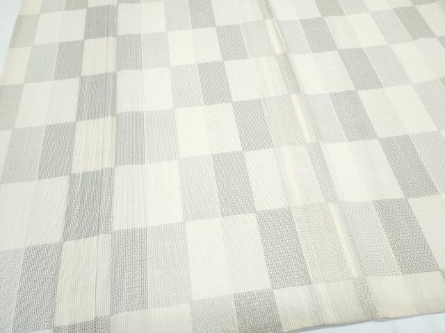 平和屋着物*夏物 結城紬 夏結城 100亀甲 市松文 ロング丈 正絹 逸品 CABJ1091th
