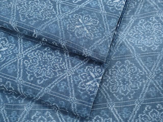 平和屋着物*夏物 本場小千谷ちぢみ 籬花文 麻 逸品 CABJ1094th