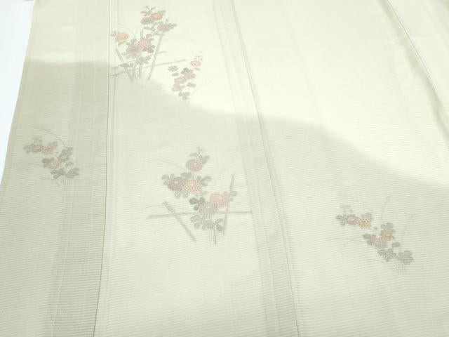 平和屋着物*夏物 中国三大刺繍 スワトウ相良刺繍 総刺繍 訪問着 絽 草花文 暈し染め 正絹 逸品 CABJ1098th