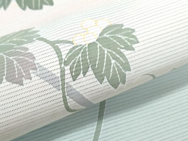 平和屋着物*夏物 訪問着 絽 友禅 葡萄蔦の葉文 暈し染め 正絹 逸品 CABJ1105th