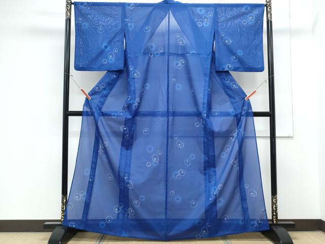 平和屋着物*夏物 小紋 絽 丸文 洗える着物 CABJ1120th