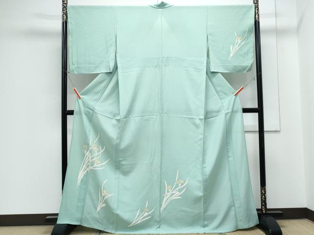 平和屋着物*夏物 訪問着 絽 草花文 銀彩 正絹 逸品 CABJ1137th