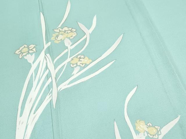 平和屋着物*夏物 訪問着 絽 草花文 銀彩 正絹 逸品 CABJ1137th