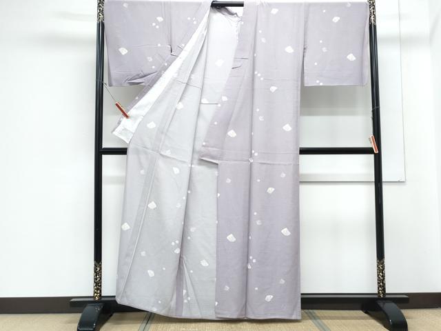 平和屋着物*夏物 小紋 絽 破れ色紙花文 正絹 逸品 CABJ1139th